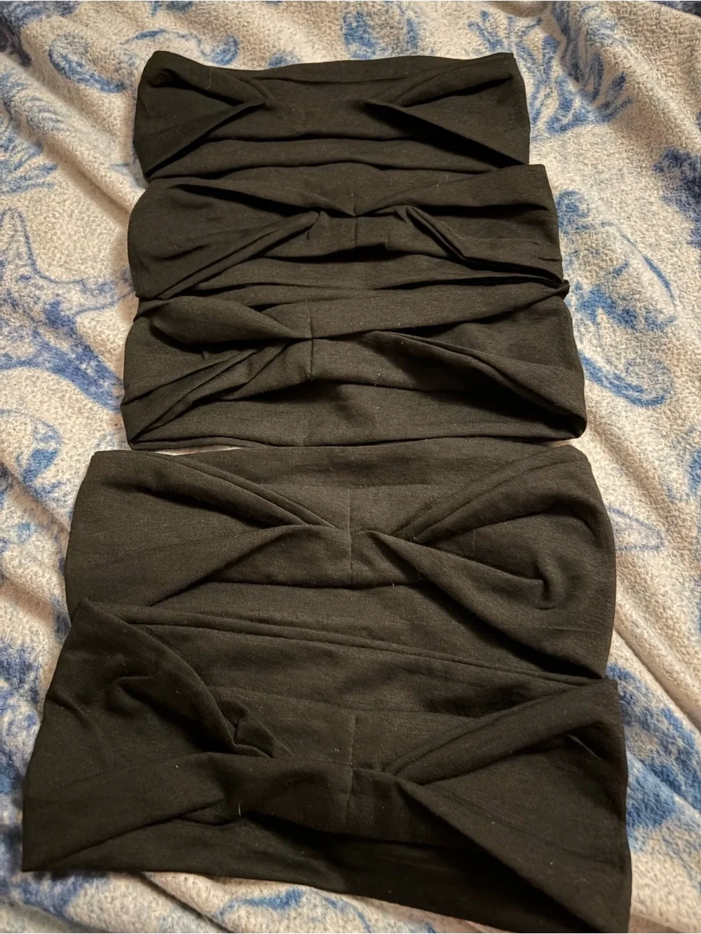 Pack of 5 black headbands